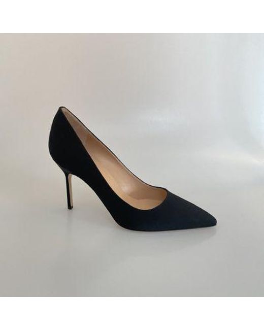 Manolo Blahnik Blue Logo High Heels
