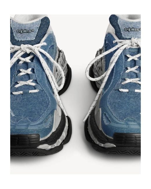 Balenciaga Blue Triple S.2 Denim Sneaker