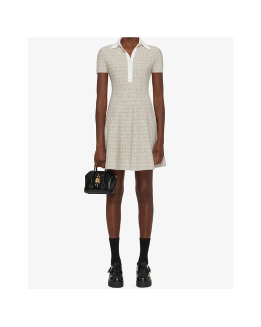 Givenchy White Monogram-Detailed Mini Dress