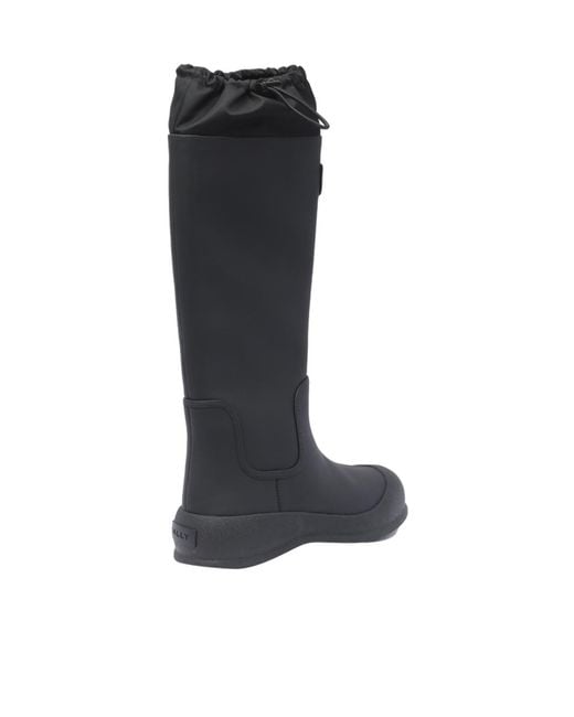 Bally Black Drawstring Boots