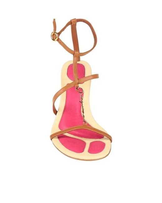 Jacquemus Pink Minimalist Buckle Strap Sandals