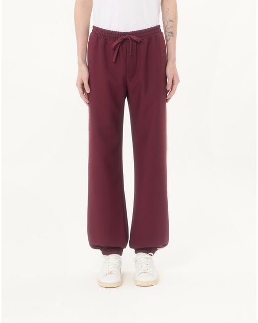 Valentino Purple Nylon Trousers With Vgold for men
