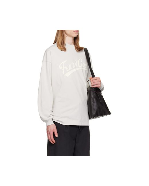 Fear Of God White Long-Sleeved T-Shirt for men