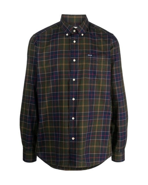 Barbour Black Wetheram Check Shirt for men