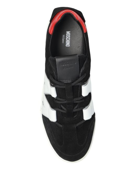 Moschino Black Round-Toe Sneakers for men