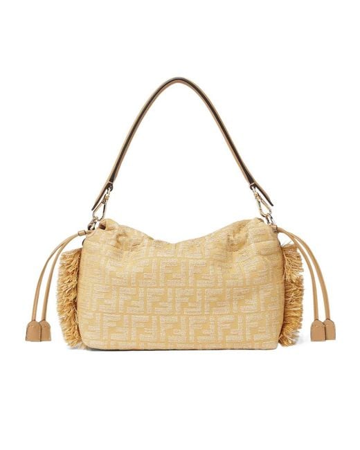 Fendi Natural Mamma Baguette Medium Shoulder Bag
