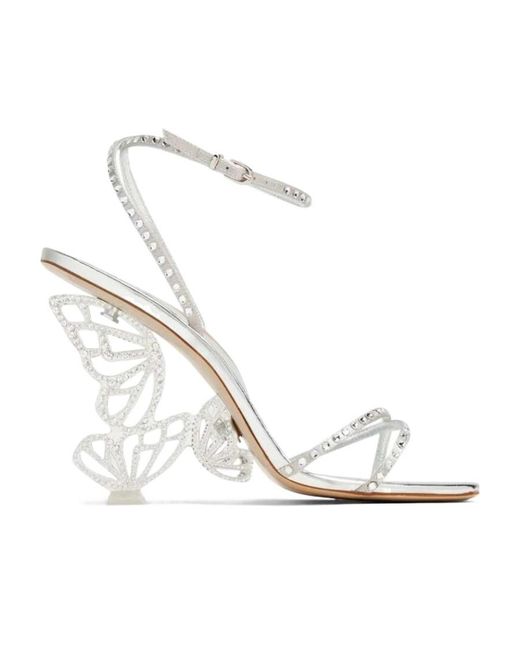 Sophia Webster White Paloma Butterfly Wing Sandals