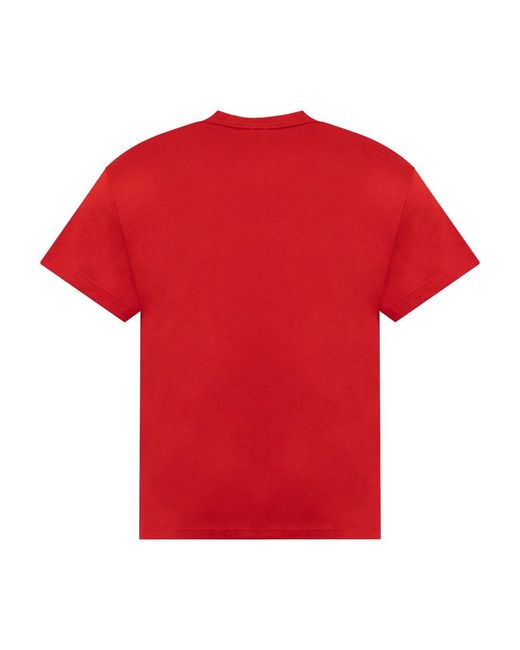 McQueen Red Logo Short-Sleeved T-Shirt for men
