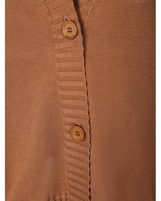 Fabiana Filippi Brown V-Neck Button Cardigan