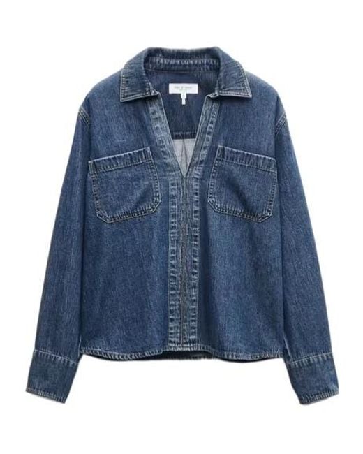 Rag & Bone Blue Channing Denim Shirt
