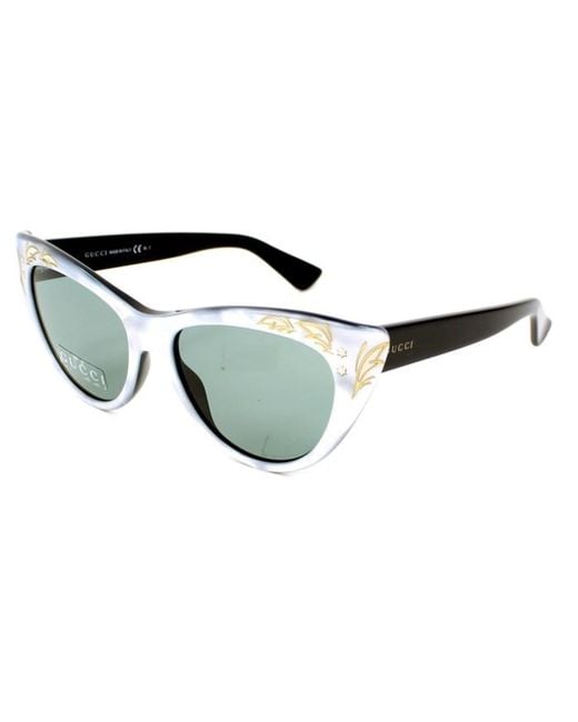 Gucci White Cat's Eye Sunglasses