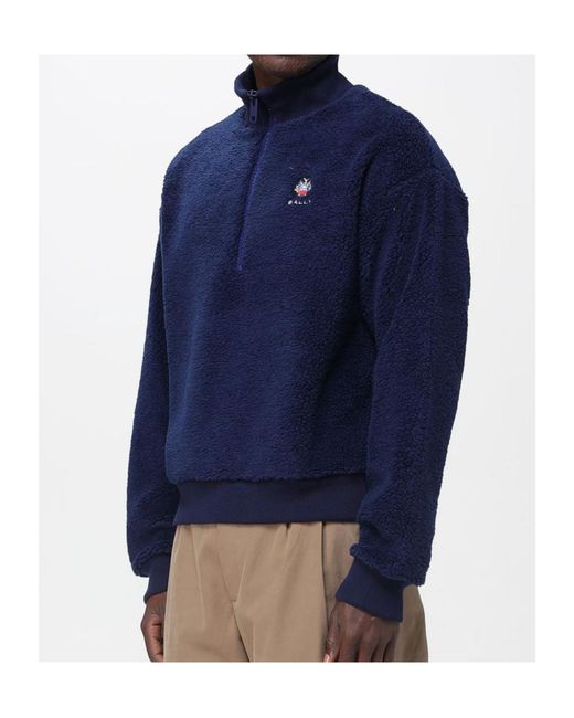 Bally Blue Long-Sleeved Sweatshirt for men