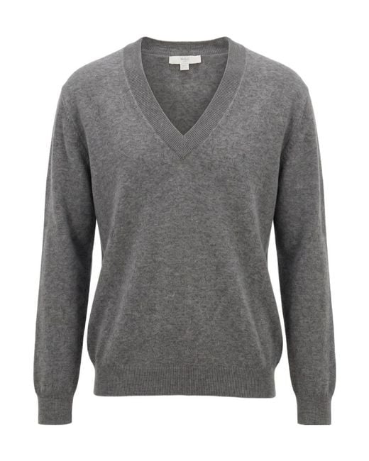 Malo Gray V Neck Sweater