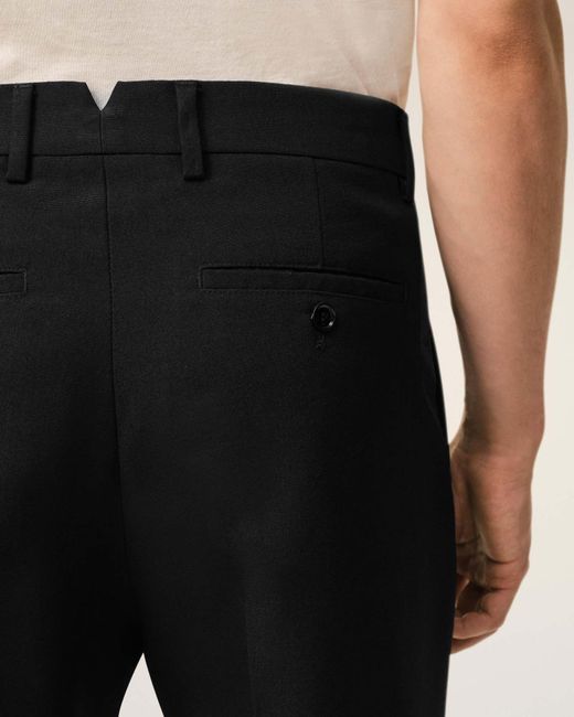 AMI Black Ami Straight Leg Trousers for men