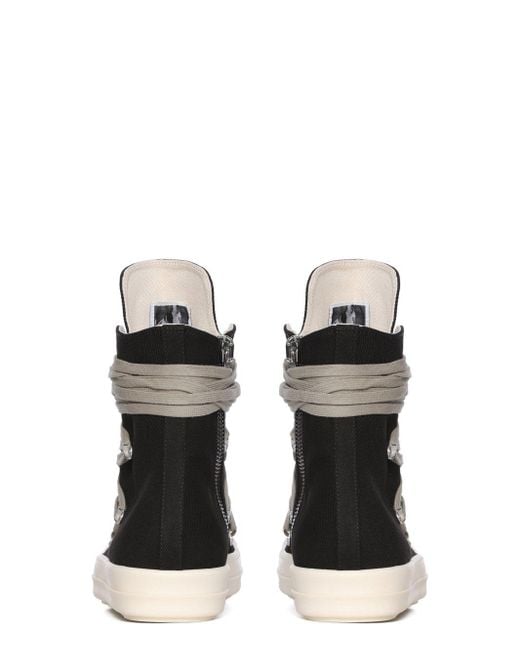 Rick Owens Black Sneakers Denim Shoes