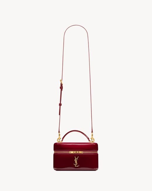 Saint Laurent Red Gaby Logo Cosmetic Bag