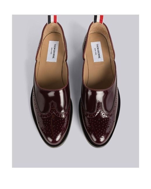 Thom Browne Brown Slip-On Rwb Brogues