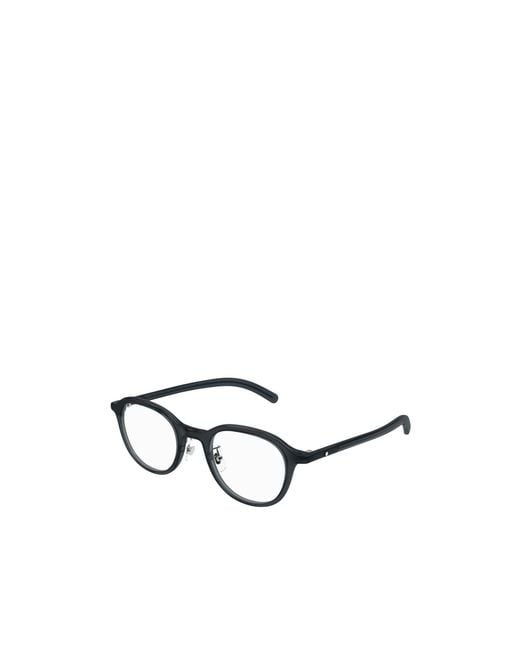 Montblanc White Eyewear Oval Frame Glasses for men