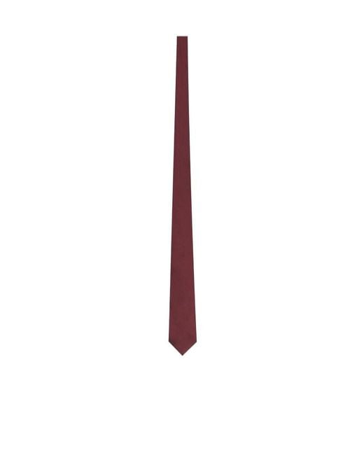 Saint Laurent White Taffeta Tie for men