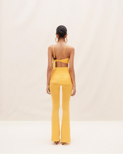 Jacquemus Yellow Le Pantalon Espelho Skirt Trousers