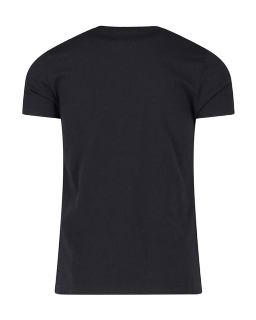 Vivienne Westwood Black Orb Logo-Embroidered Crewneck T-Shirt for men