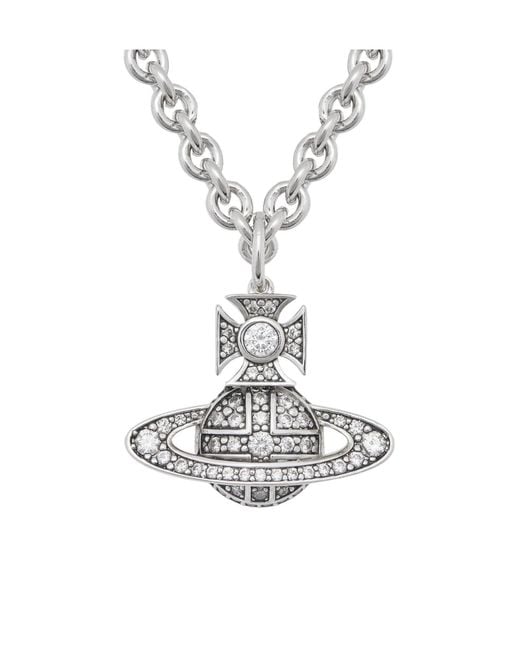 Vivienne Westwood White Carmelo Bas-Relief Pendant Necklace for men