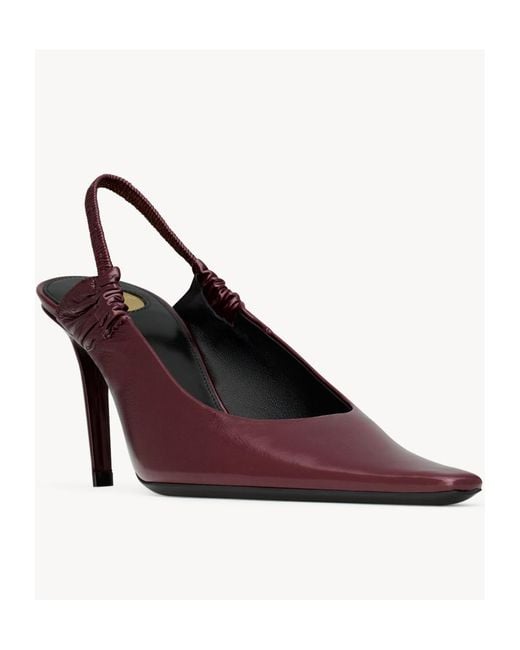 Saint Laurent Purple Anne-Marie Slingback Pumps