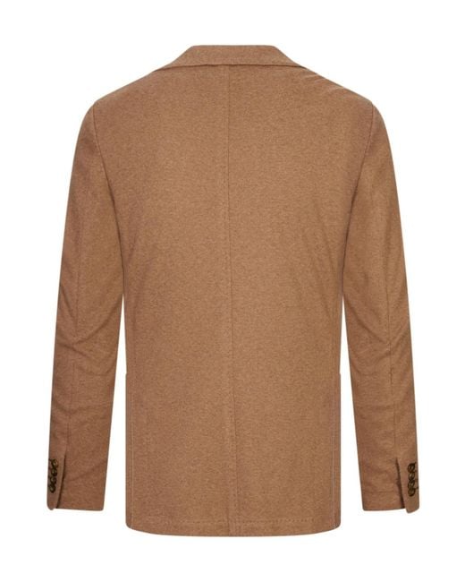 Canali Brown Long-Sleeved Suit Jacket for men
