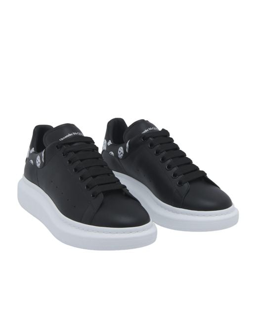 McQueen Blue Oversized Skull-Printed Sneakers for men