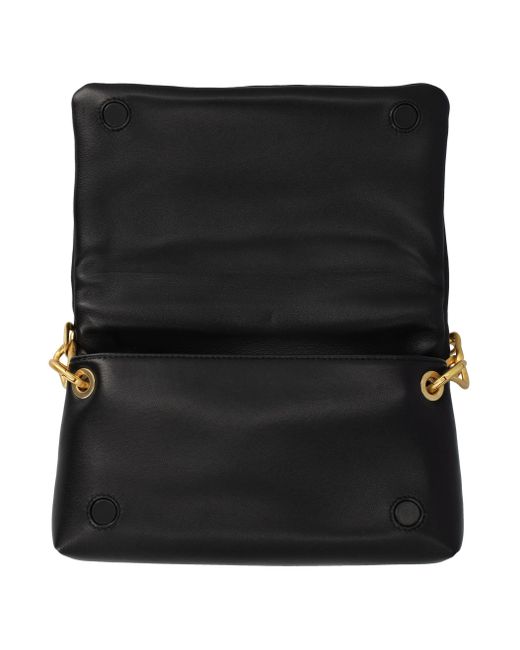 Off-White c/o Virgil Abloh Black Logo Plaque Quilted Crossbody Bag
