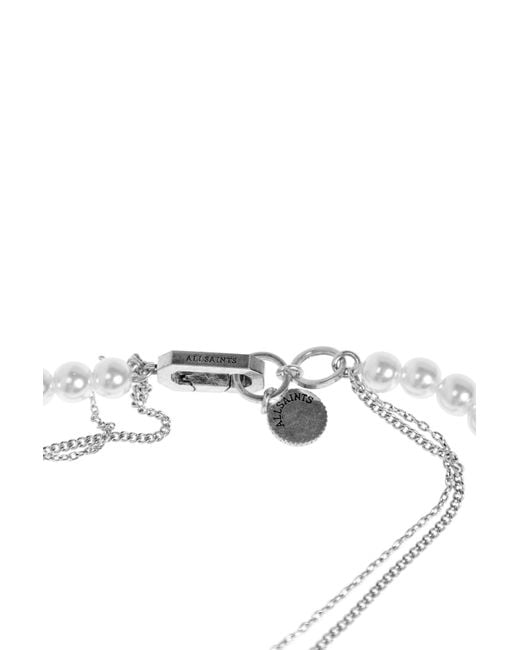 AllSaints Metallic Double-Layer Structure Design Bracelet