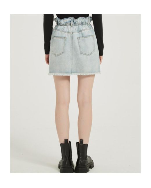 Marissa Chiara Blue Denim Skirt With Belt Loops