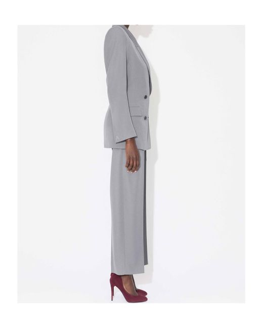 Alaïa Gray Alaïa Gabardine Tailored Jacket