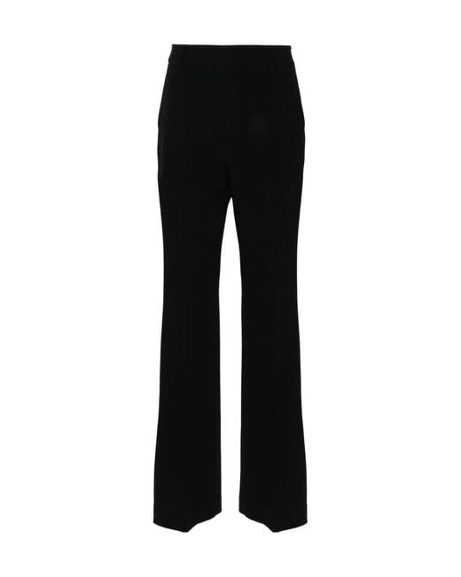 Ermanno Scervino Black Flared Crepe Trousers