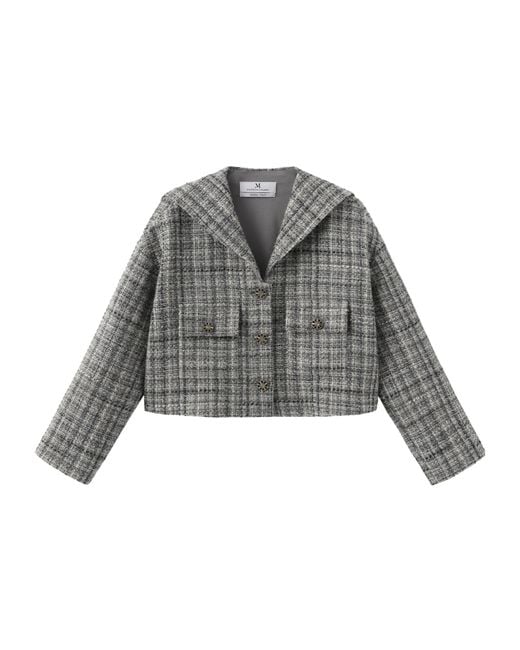 Marissa Chiara Gray Collar Casual Jacket