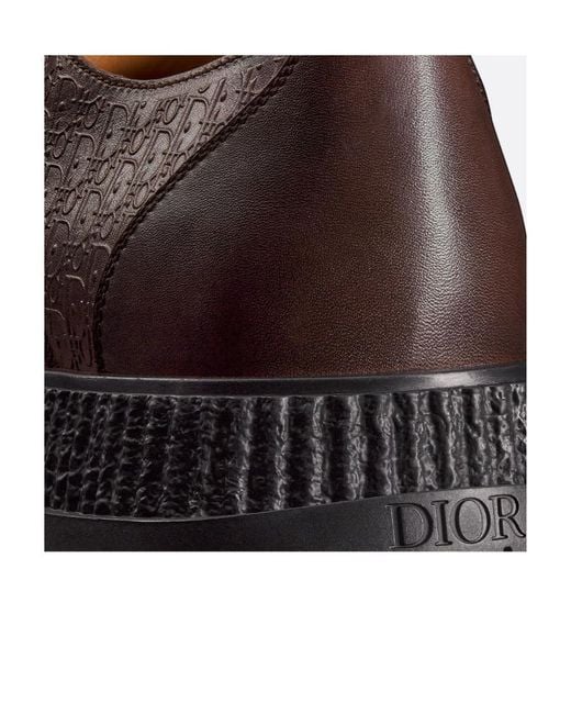Dior Brown Buffalo Derby Shoe for men