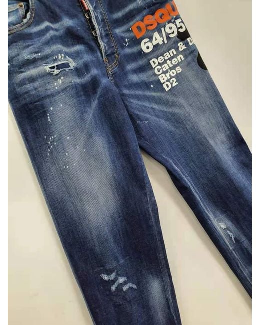 DSquared² Blue Logo Details Jeans for men