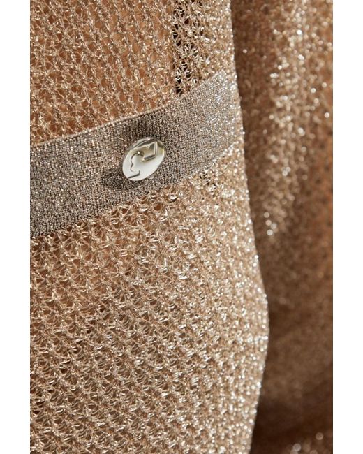 Tory Burch Natural Kendra Mesh Cardigan