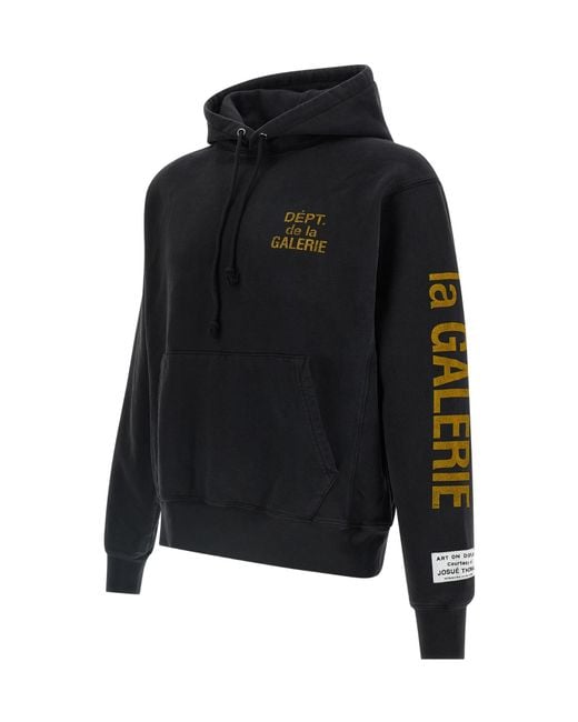 GALLERY DEPT. Black Logo Printed Hoodie for men