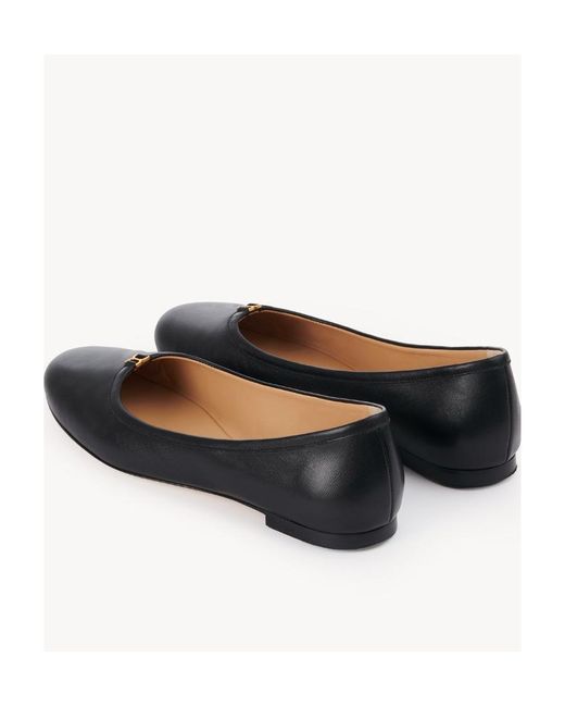 Chloé Black Chloé Marcie Round-Toe Ballet Flats