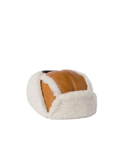 Miu Miu White Turn-Up Cuff Hat