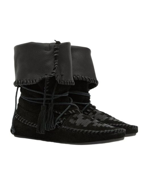 Isabel Marant Black Tassel Detailed Boots
