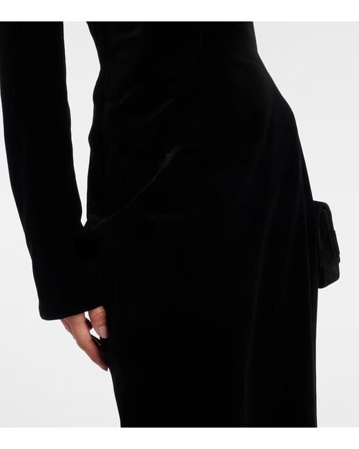 Mugler Black Open-Back Sleeveless Dress Skirt