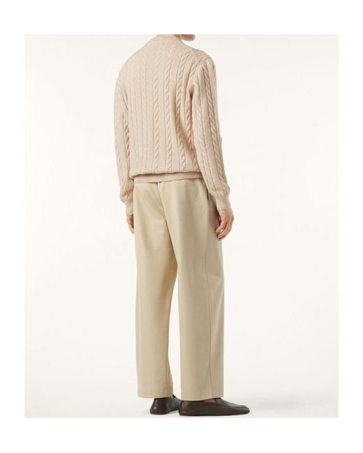 Loro Piana Natural Cedar Bomber Cardigan for men