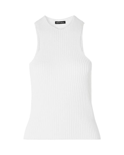 Ann Demeulemeester White Rib Vest
