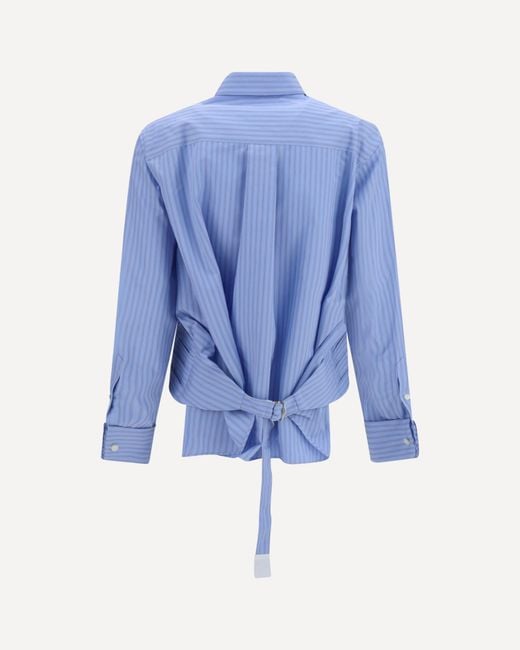 Sacai Blue Long-Sleeved Shirt