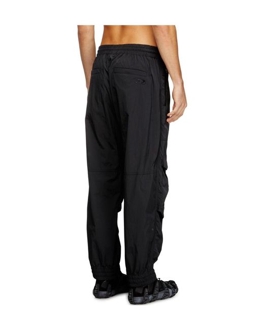 DIESEL Blue Zip-Pocket Cargo Pants for men