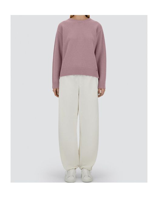Herno Purple Crew-Neck Wool Sweater