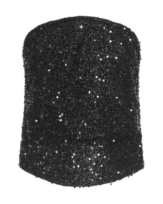 Isabel Marant Black Solid Off-Shoulder Sleeveless Top