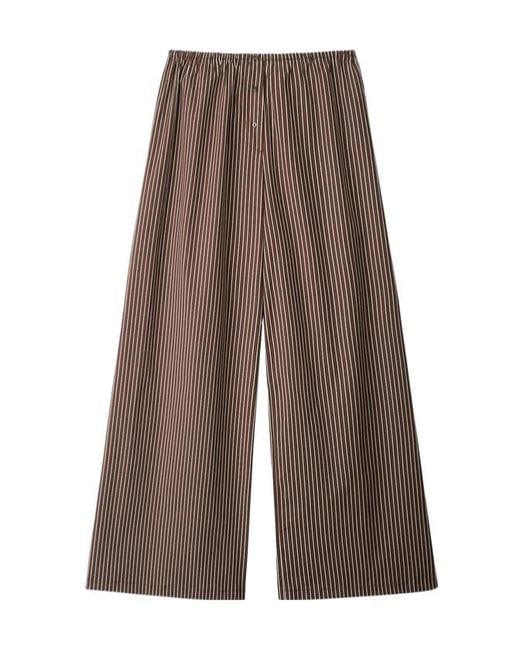 Staud Brown Elastic Waist Casual Pants
